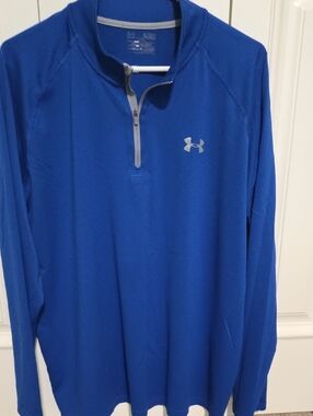 Under Armour Royal Blue Quarter-Zip Performance Pullover